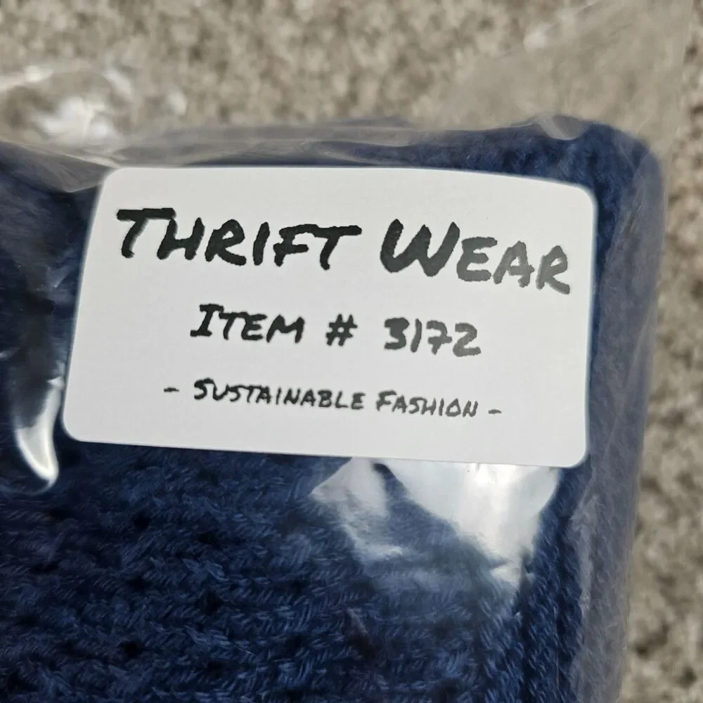 Haven Well Within Sweater Womens Medium Blue Roll Neck Pullover Organic Minimal